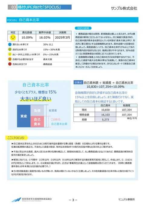 財務格付レポート サンプル 3